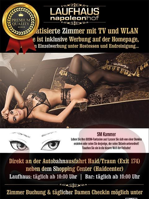 - Laufhaus | Laufhäuser:  Laufhaus Napoleonhof  in Oberösterreich  / Haid bei Ansfelden , Wiener Straße 33